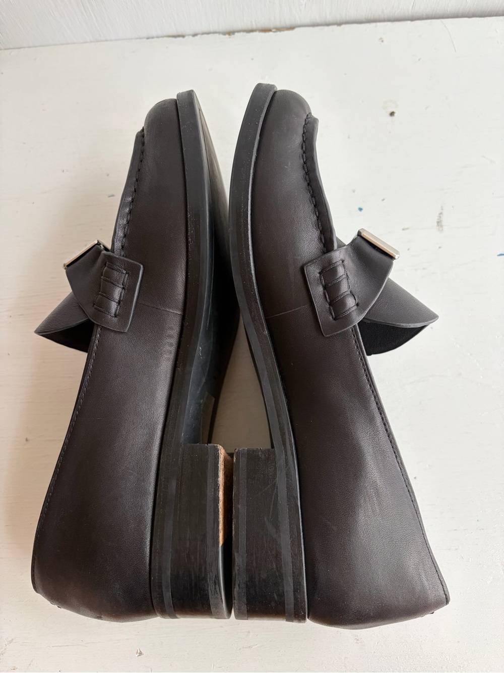 rag & bone Canter Black Leather Loafers – Metal Buckle - Picture 5 of 11